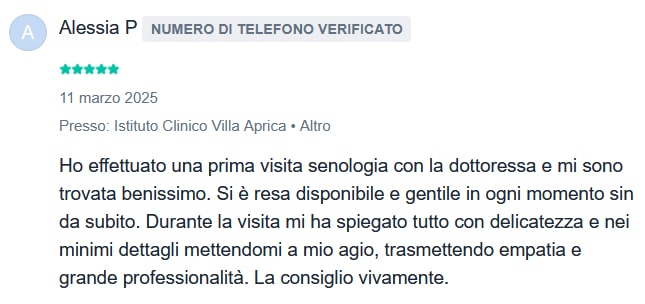 Recensione 5 Chirurgo Deborah Tornese